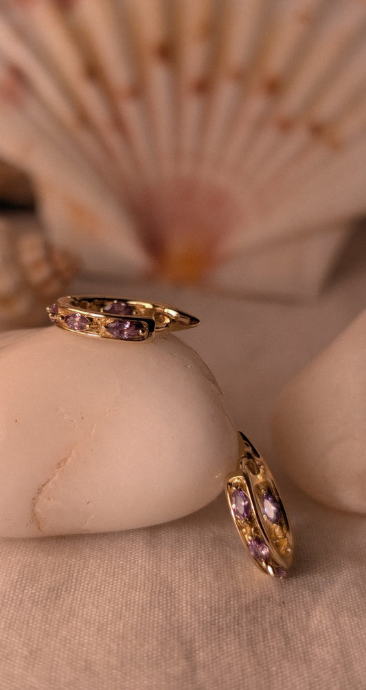 NIVA Purple Haze Hoops Earrings