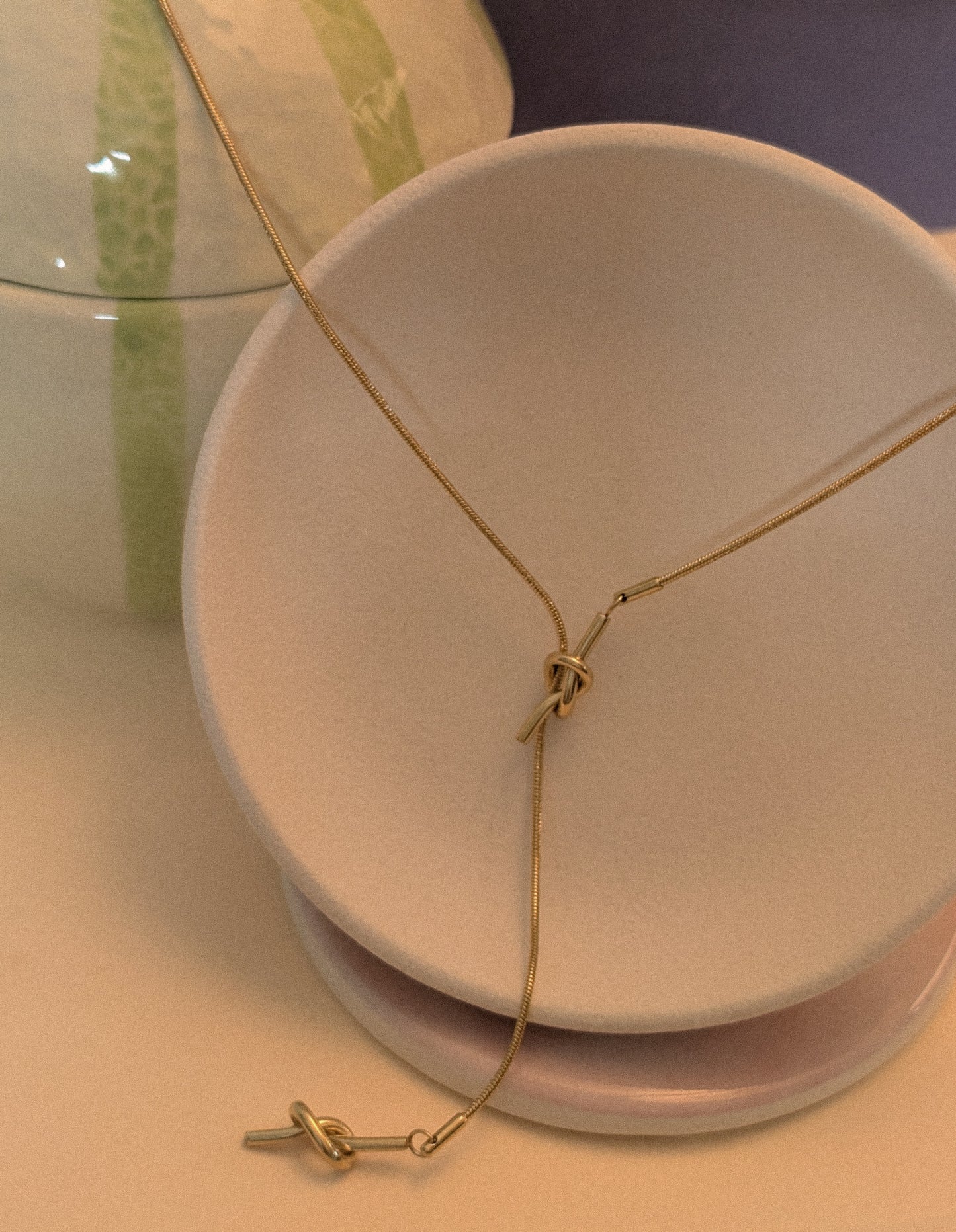 NIVA Tie the Vibe Double Knot Pendant Necklace