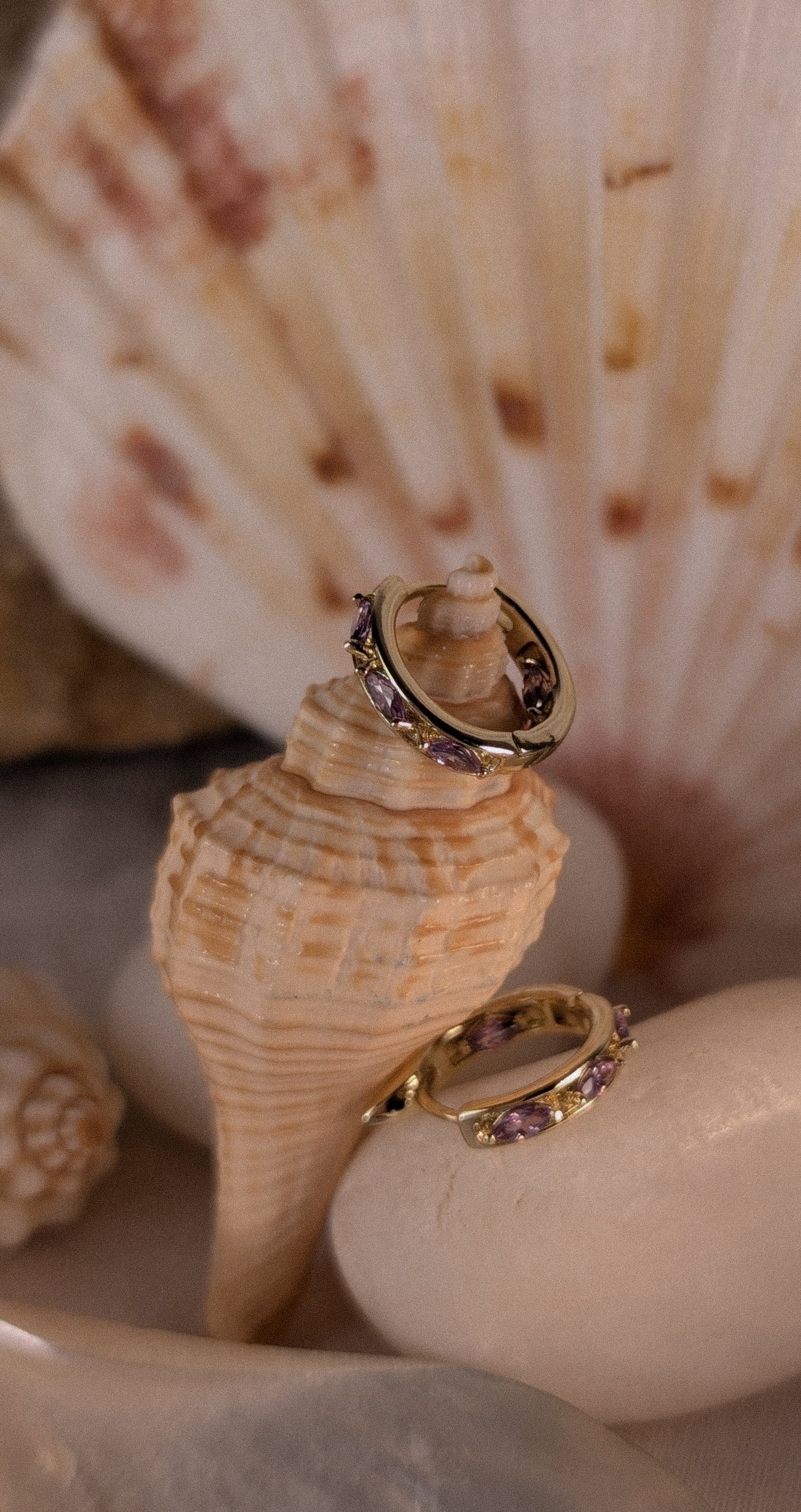 NIVA Purple Haze Hoops Earrings