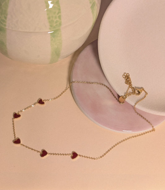 NIVA Berry Cute Heart Dot Necklace