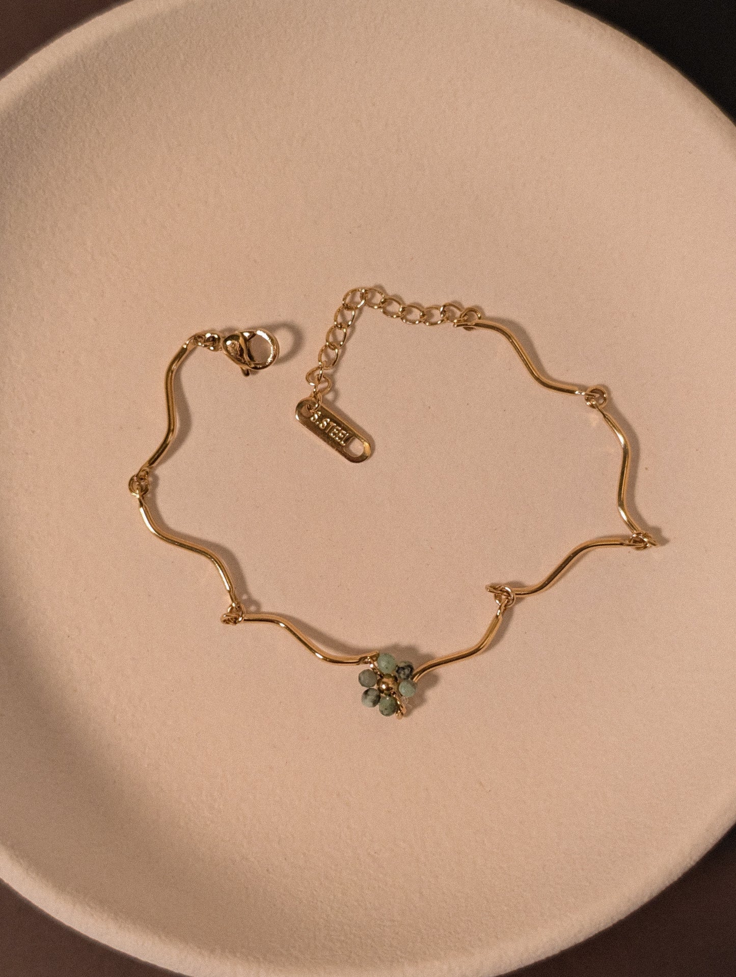 NIVA Mint To Be Wavy Floral Bracelet