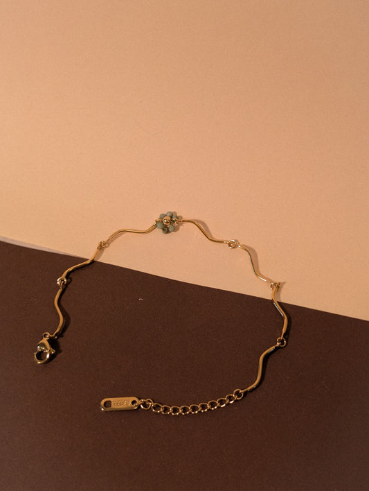 NIVA Mint To Be Wavy Floral Bracelet