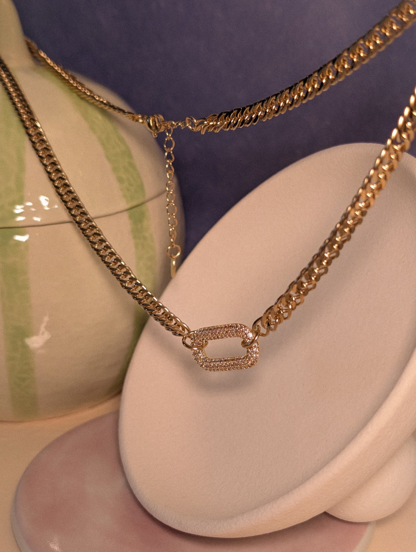 NIVA Bold Link Sparkle Necklace