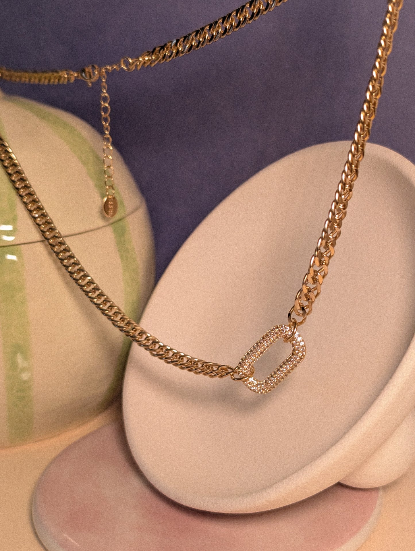 NIVA Bold Link Sparkle Necklace