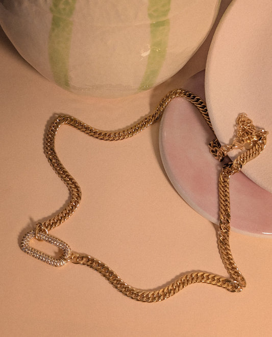 NIVA Bold Link Sparkle Necklace