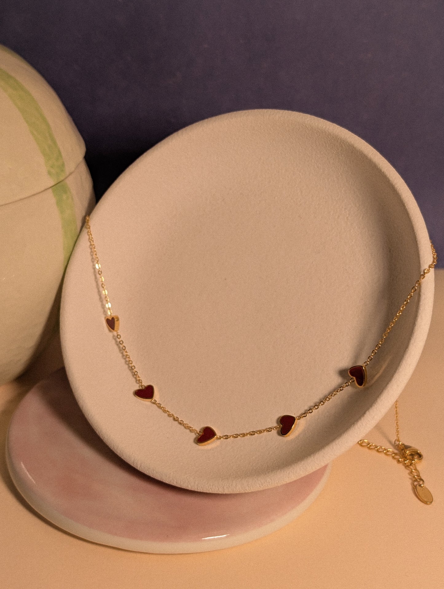 NIVA Berry Cute Heart Dot Necklace