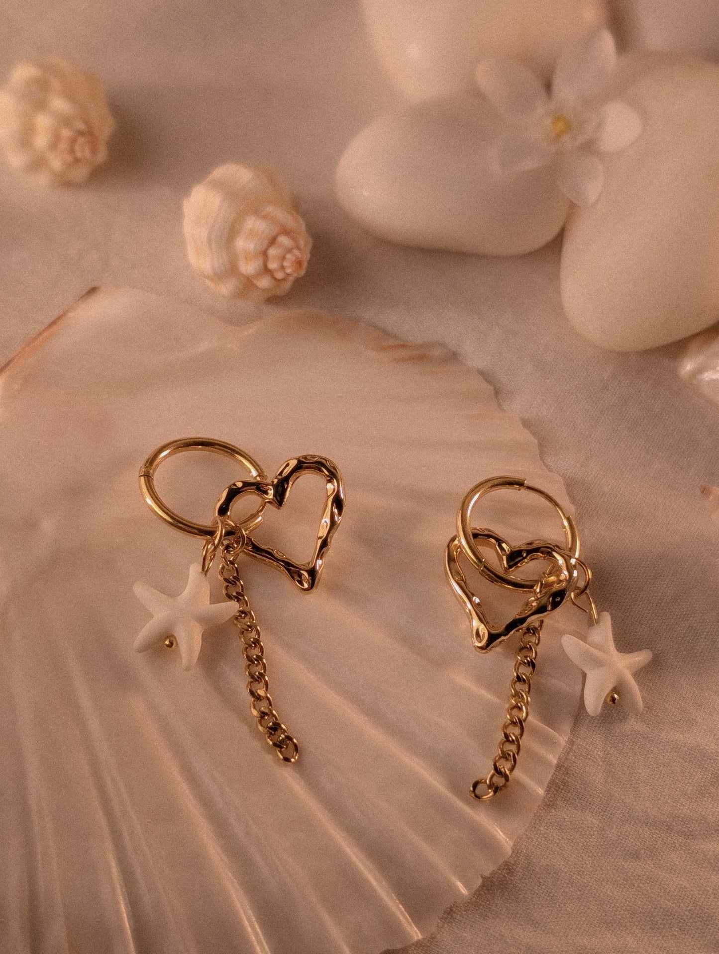 NIVA Beach Please Tropical Charm Hoop Earrings