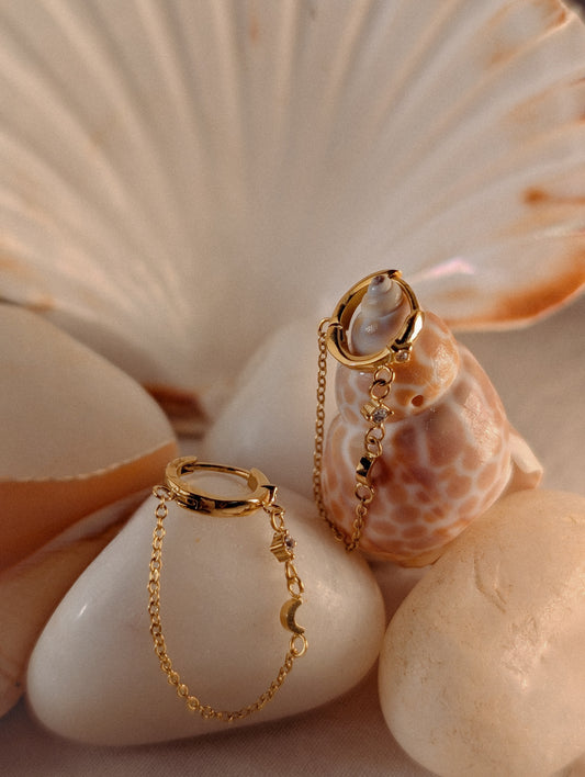 NIVA Moonstruck Cosmic Chain Hoops