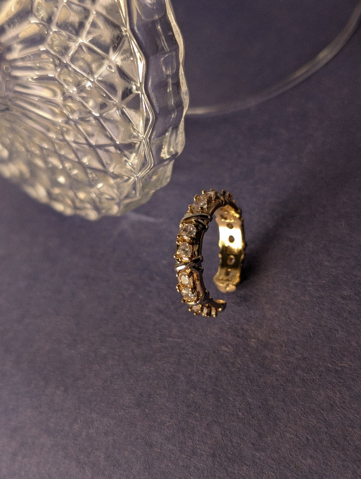 NIVA Glow Grid Statement Ring