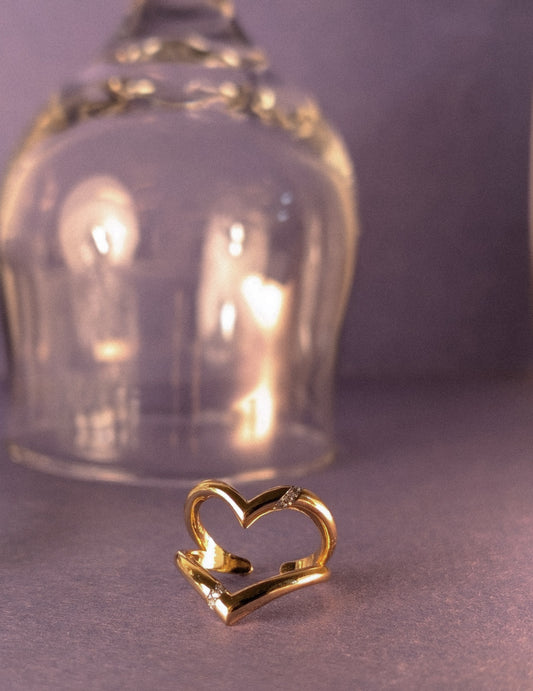 NIVA Heartline Open Ring