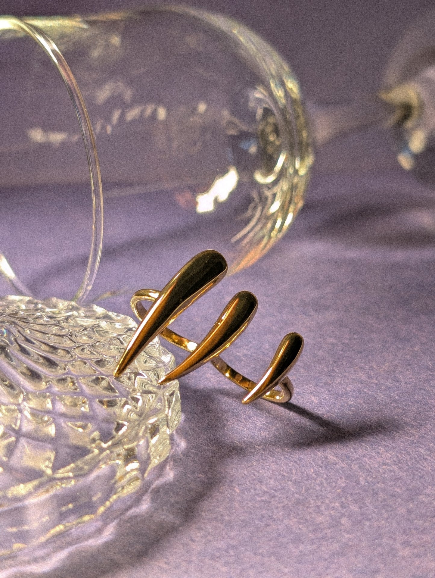 NIVA Claw Me Crazy Double Finger Spike Ring