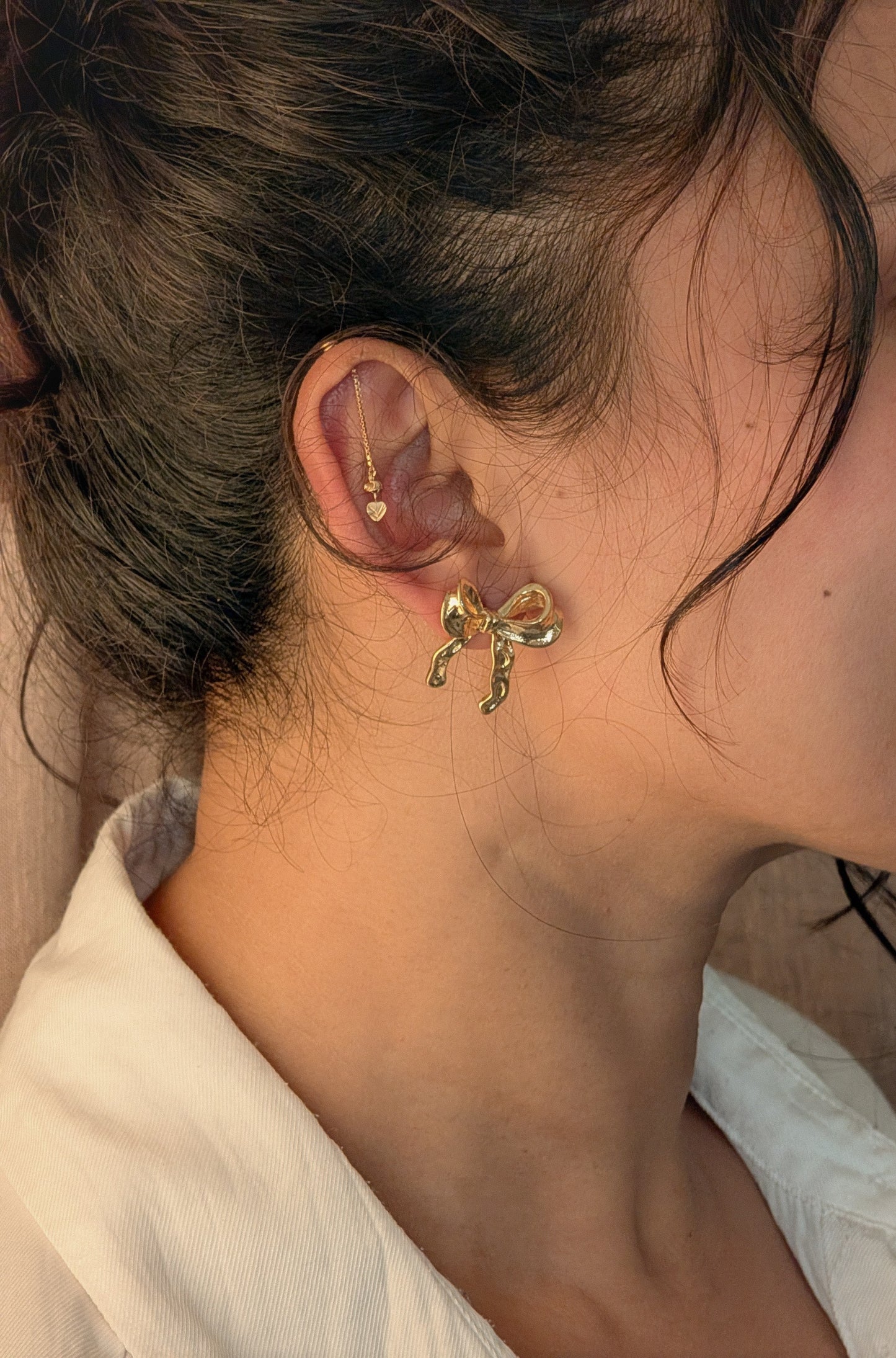 NIVA Tie Me Pretty Solid Bow Earrings