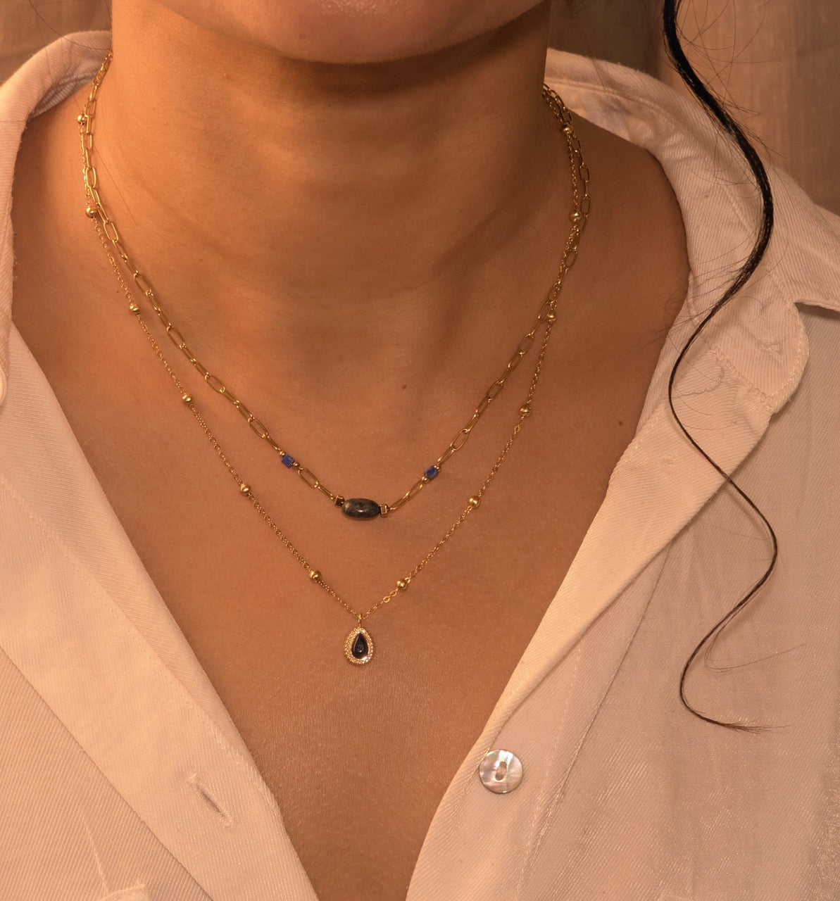 NIVA Blue Crush Layered Necklace