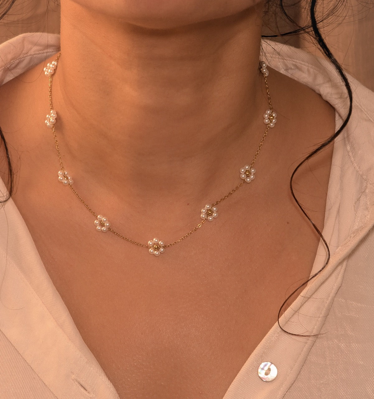NIVA Bloom Loop Daisy Bead Necklace