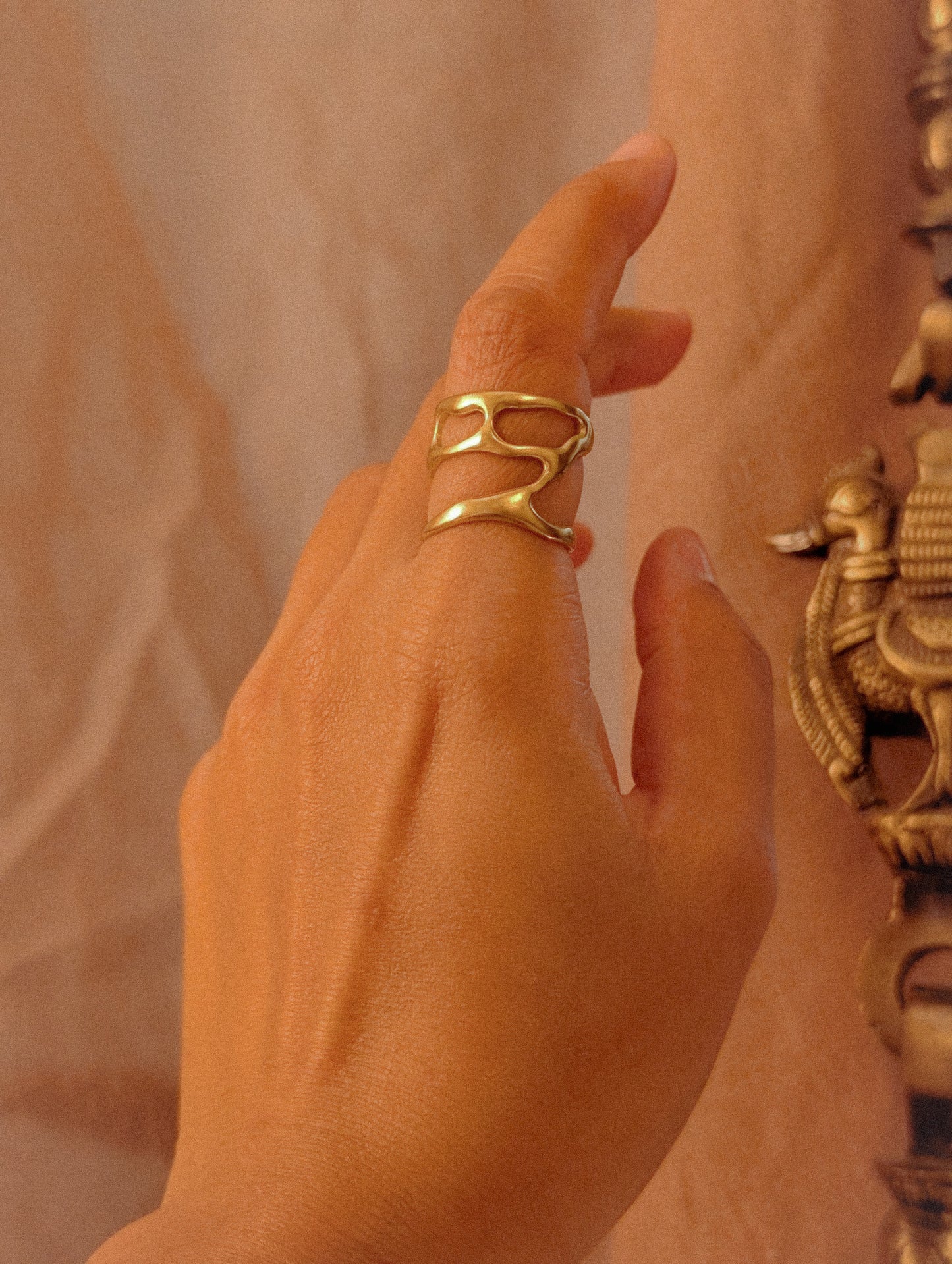 NIVA Sea Ya Soon Gold Wave Ring