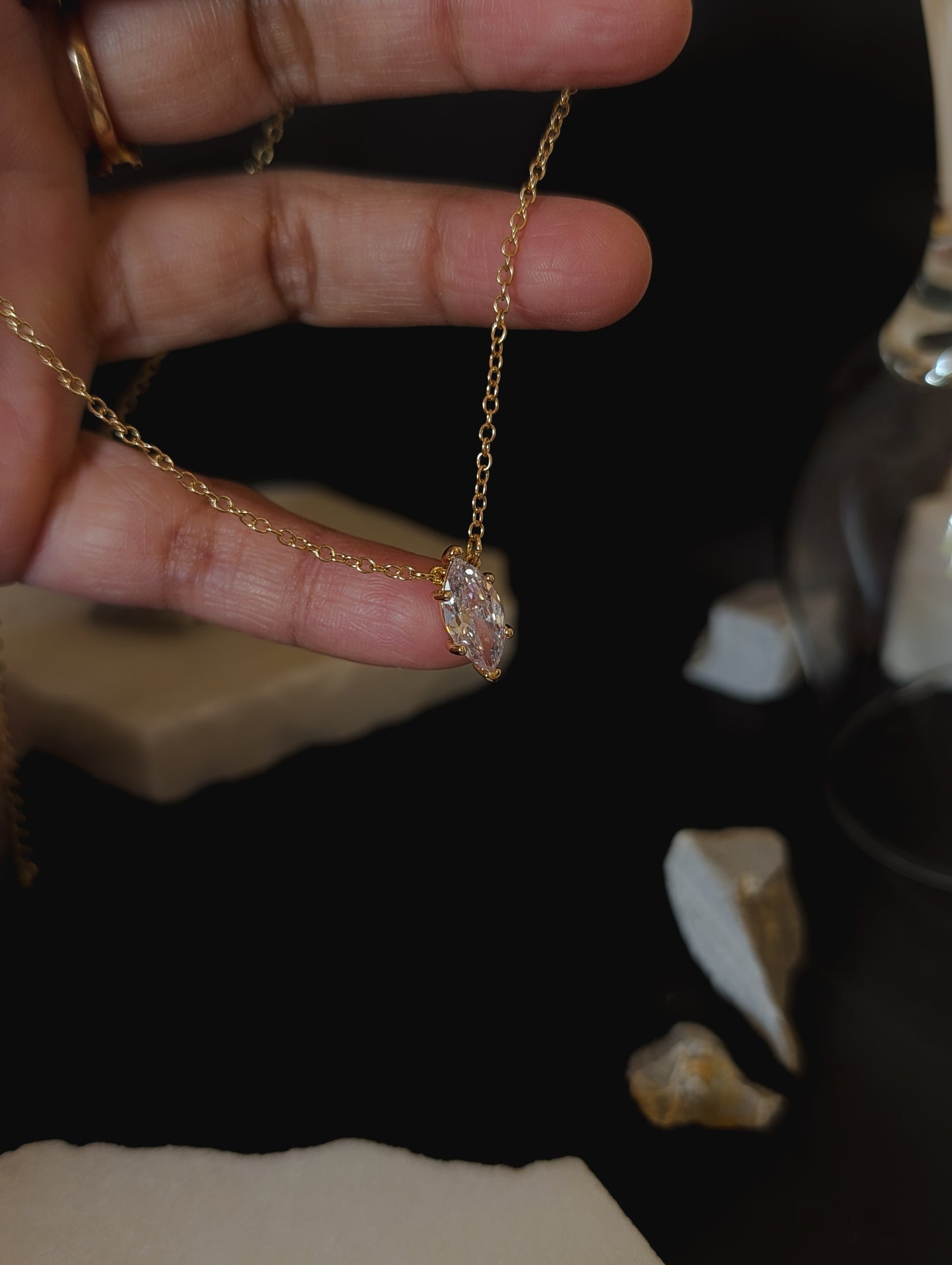 Starlit Marquise Diamond Necklace by NIVA