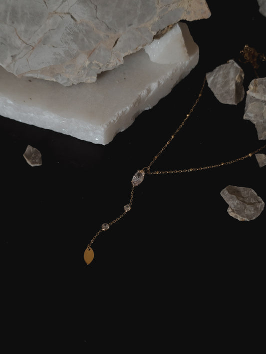 Galaxy Drop Diamond Lariat Necklace by NIVA