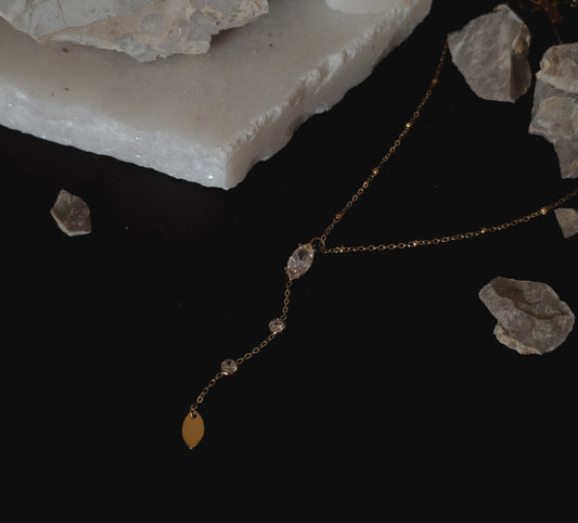 Galaxy Drop Diamond Lariat Necklace by NIVA
