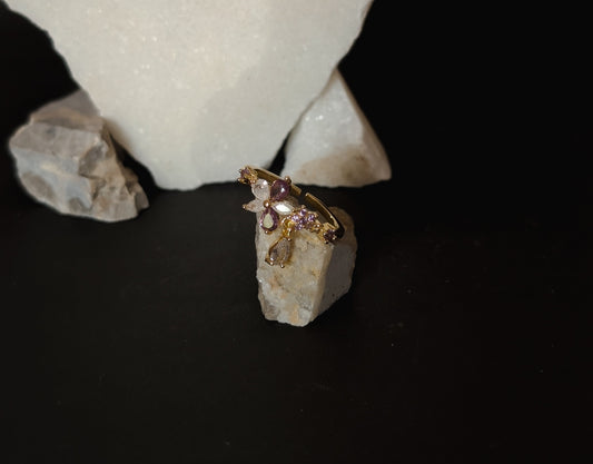 Nebula Bloom Drop Ring