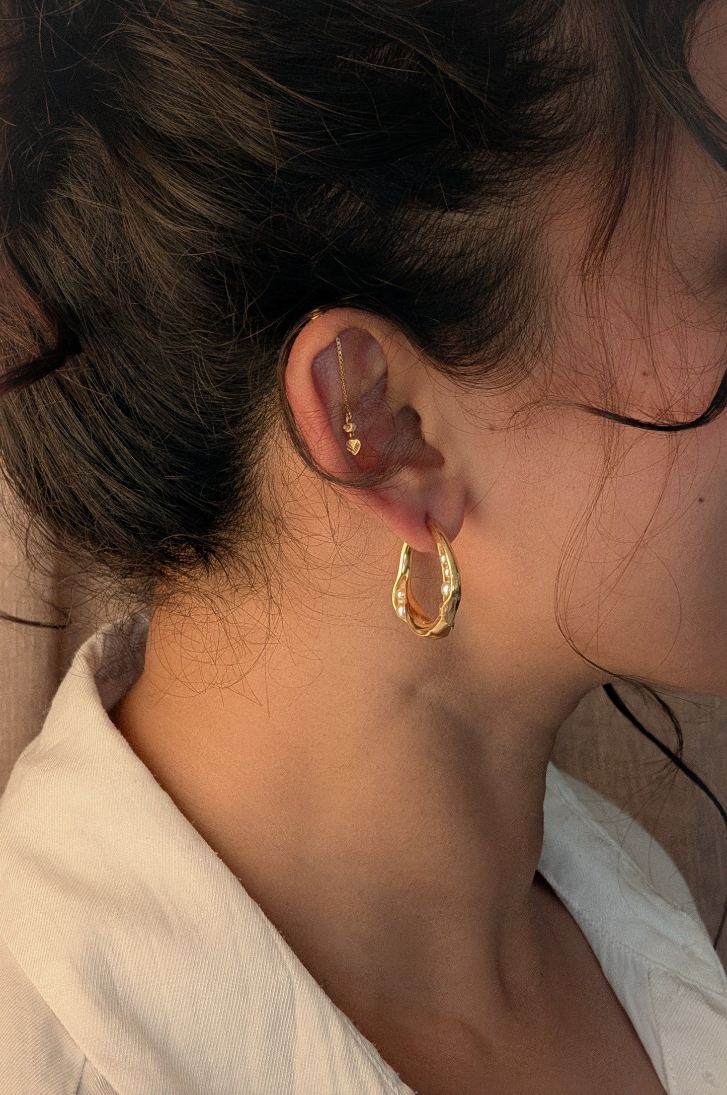 NIVA Pearl Swirl Hoops