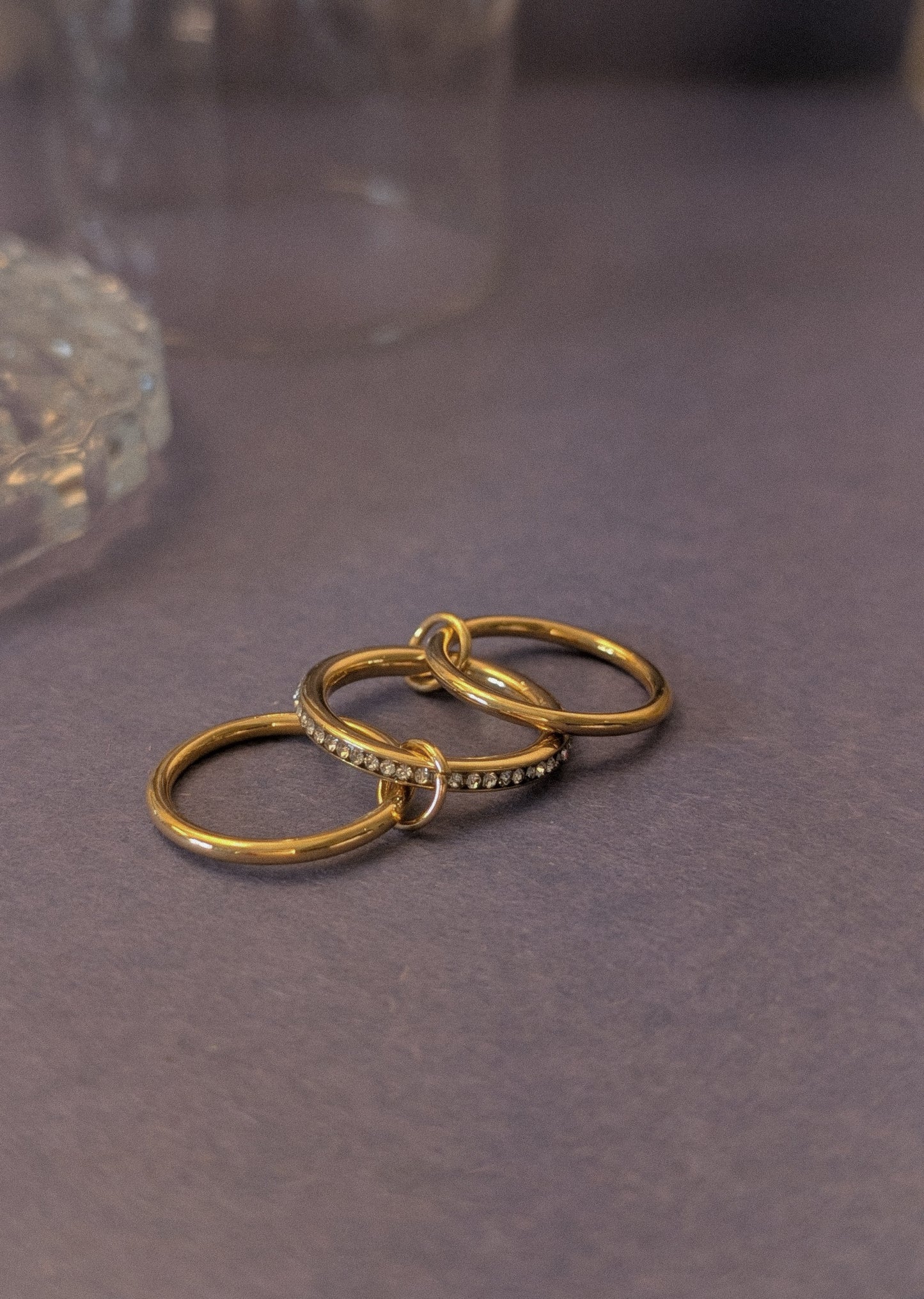 NIVA Ice Cream Stack 3-in-1 Gold Ring
