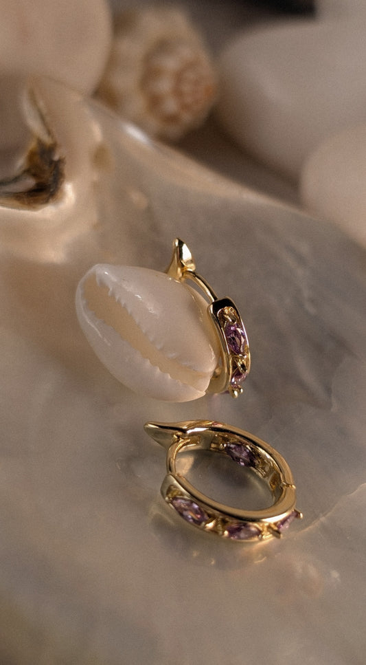 NIVA Purple Haze Hoops Earrings