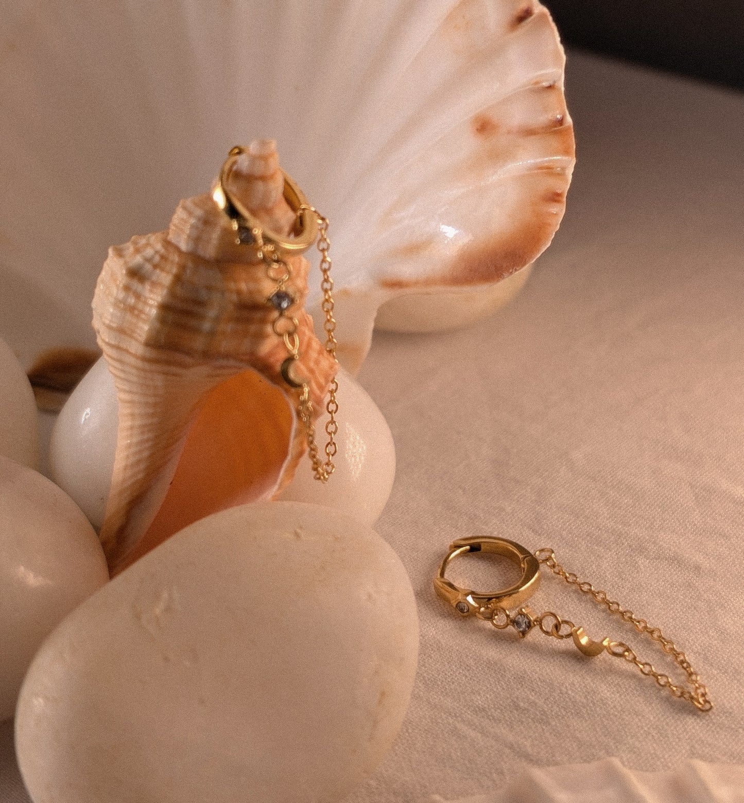 NIVA Moonstruck Cosmic Chain Hoops