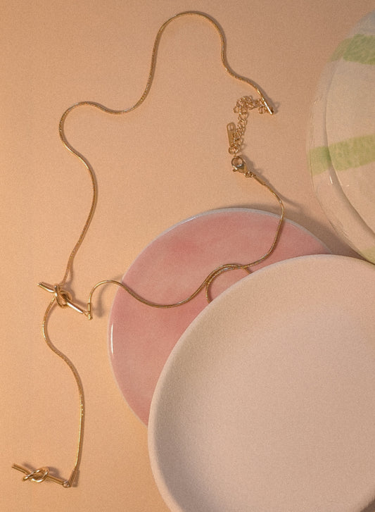 NIVA Tie the Vibe Double Knot Pendant Necklace