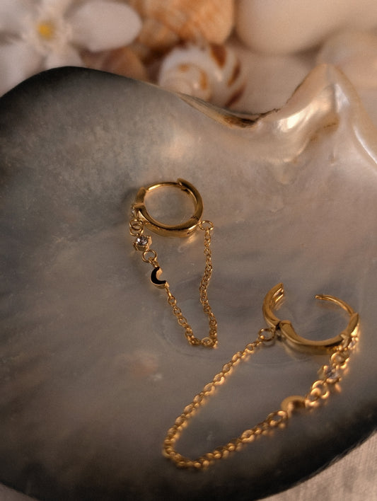 NIVA Moonstruck Cosmic Chain Hoops