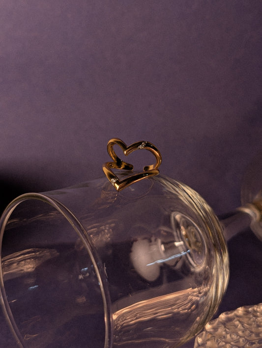 NIVA Heartline Open Ring