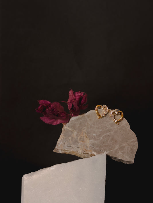 Molten Star Heart Earrings