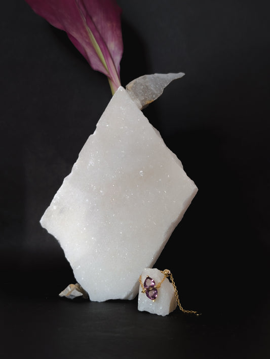 Cosmic Purple Fusion Heart Ring