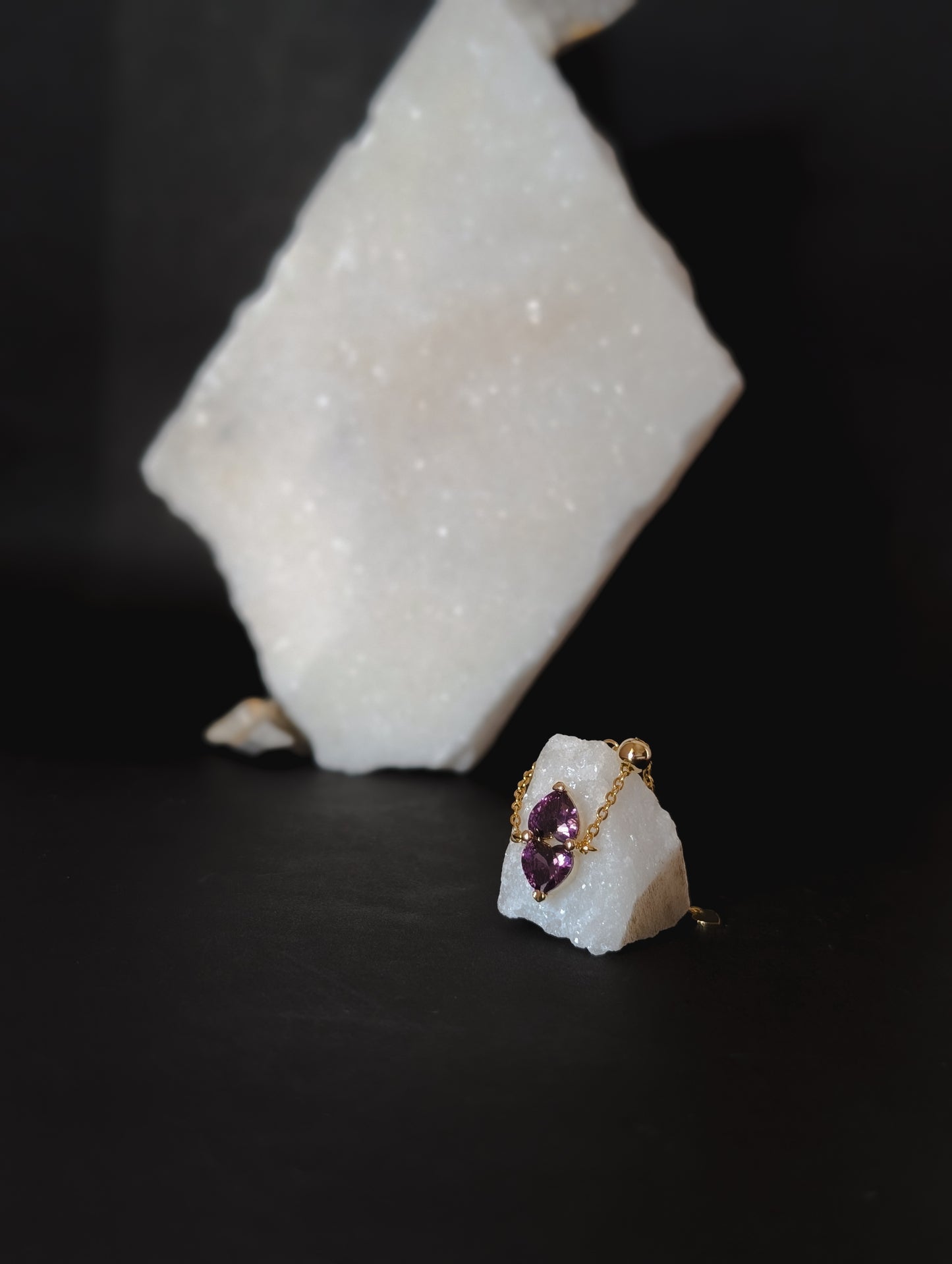 Cosmic Purple Fusion Heart Ring