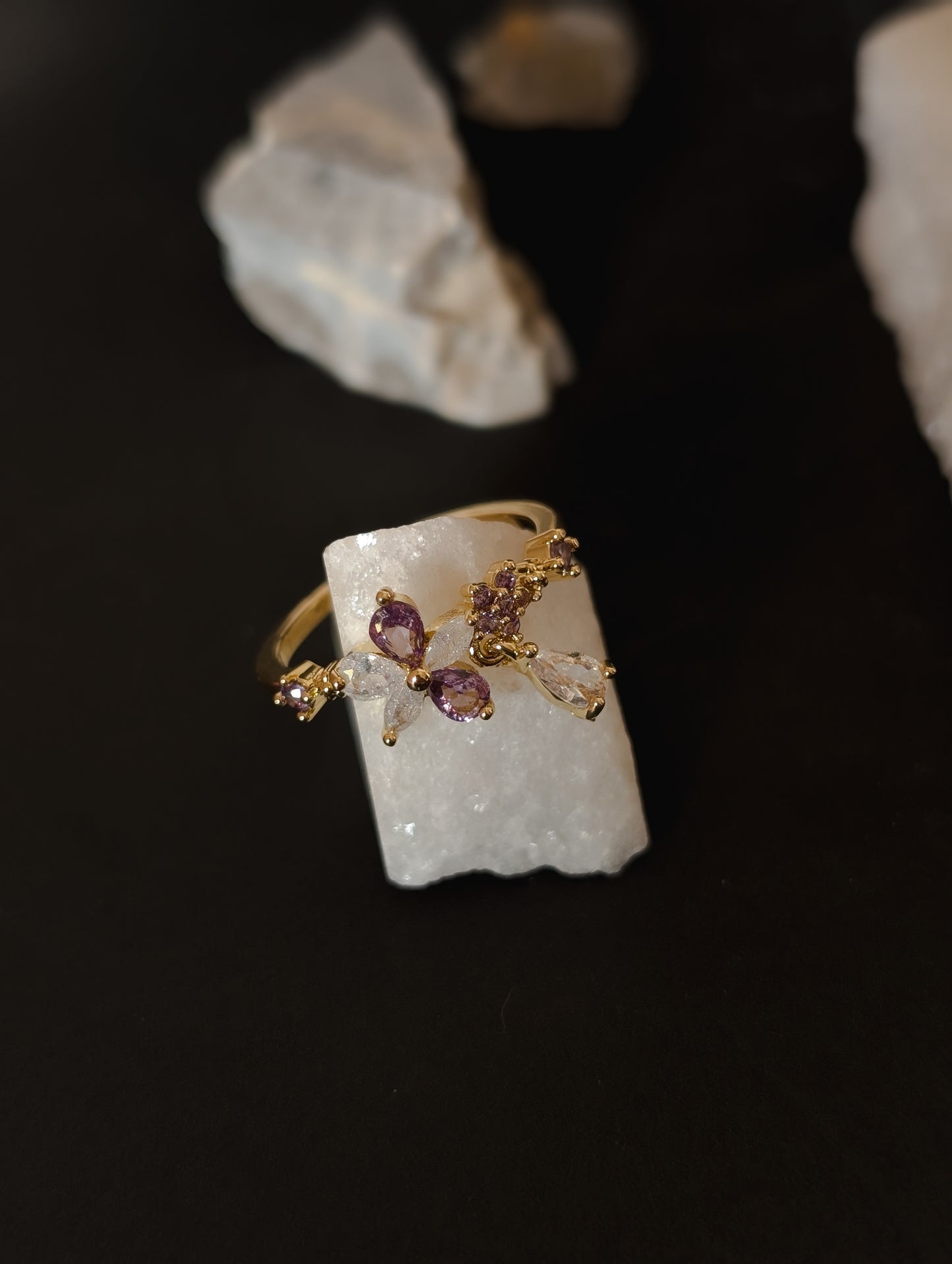 Nebula Bloom Drop Ring