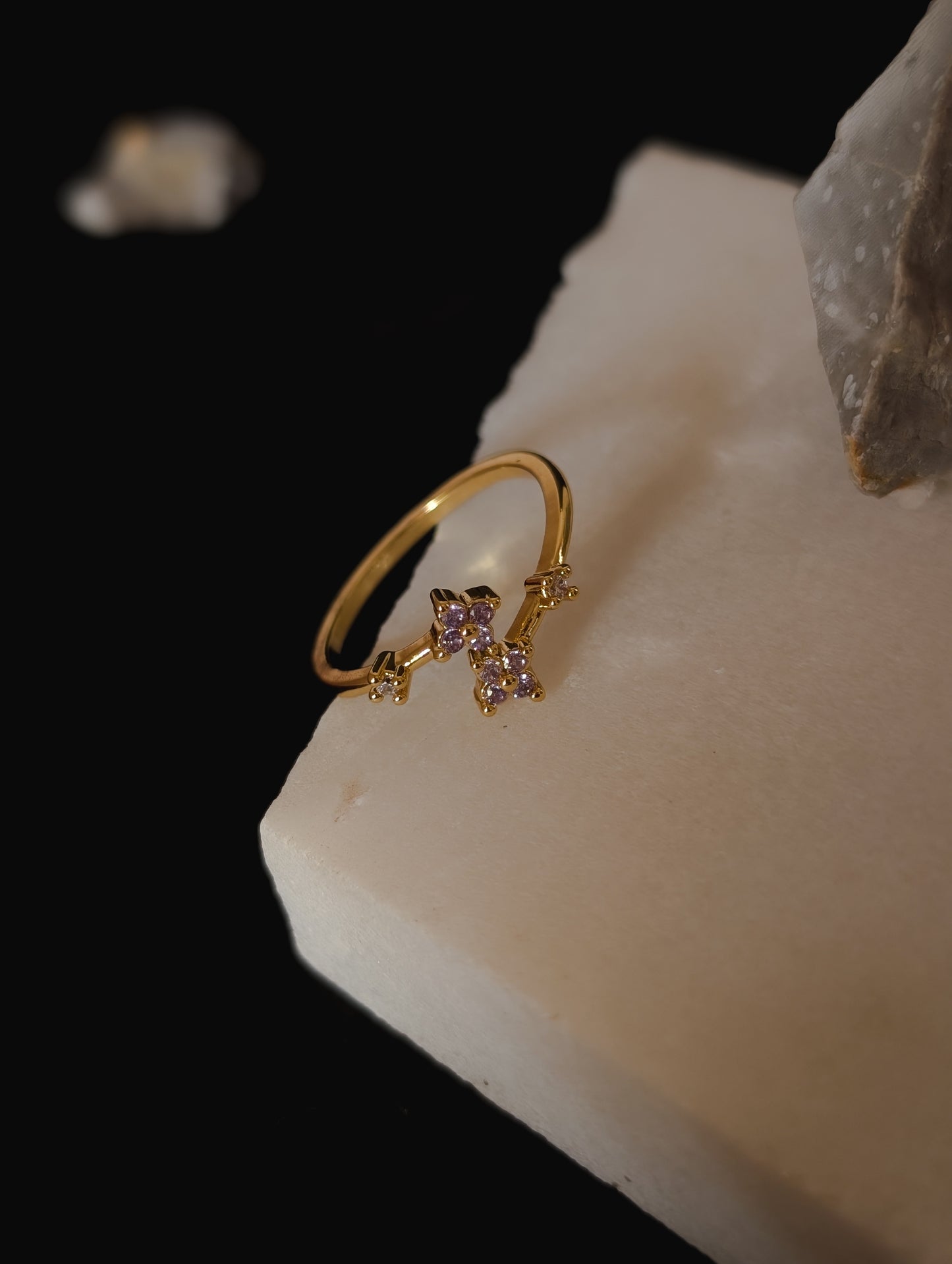 Violet Star Cluster Ring by NIVA