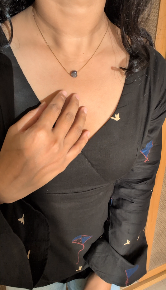 Celestial Amethyst Heart Necklace by NIVA