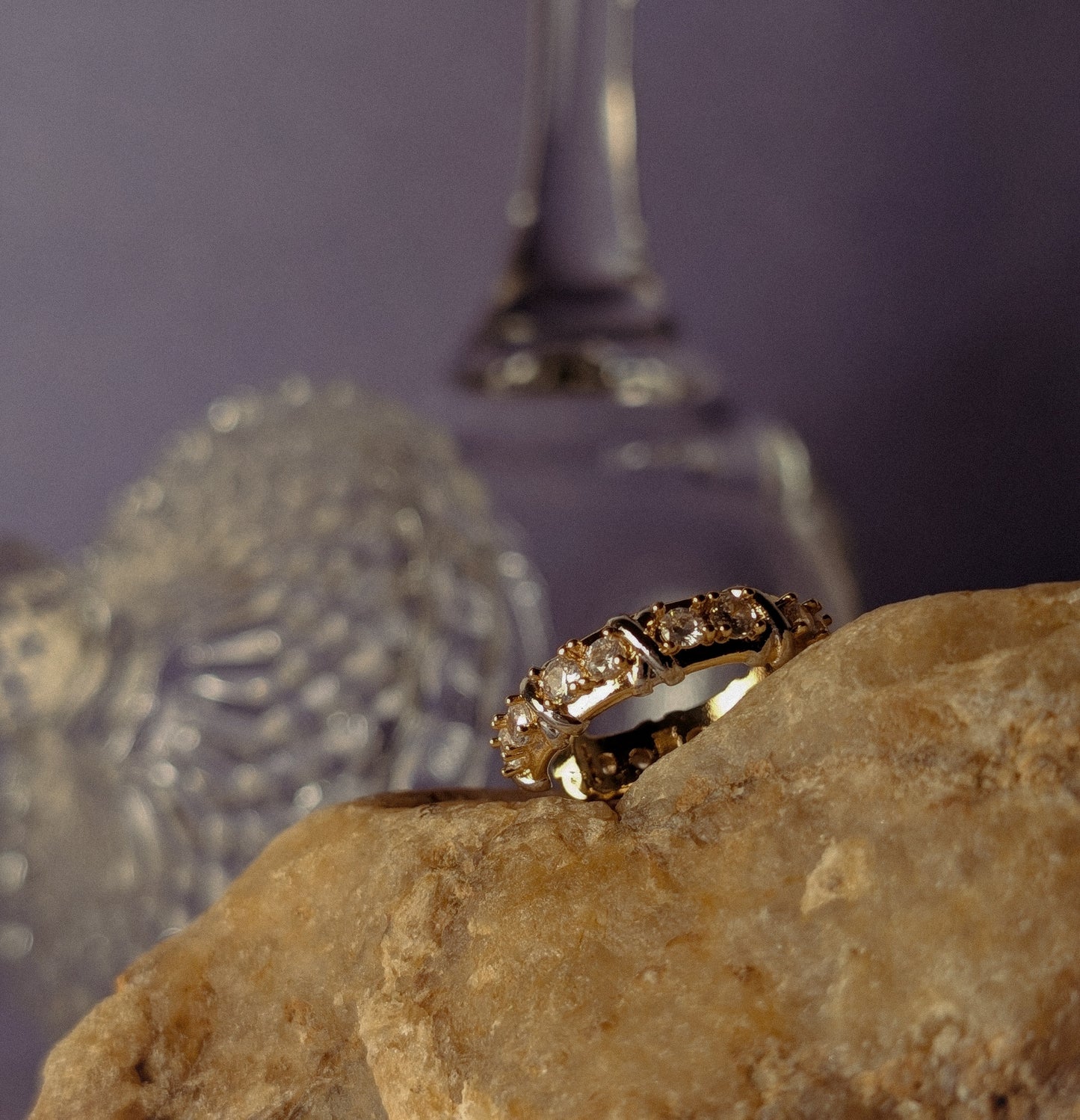 NIVA Glow Grid Statement Ring